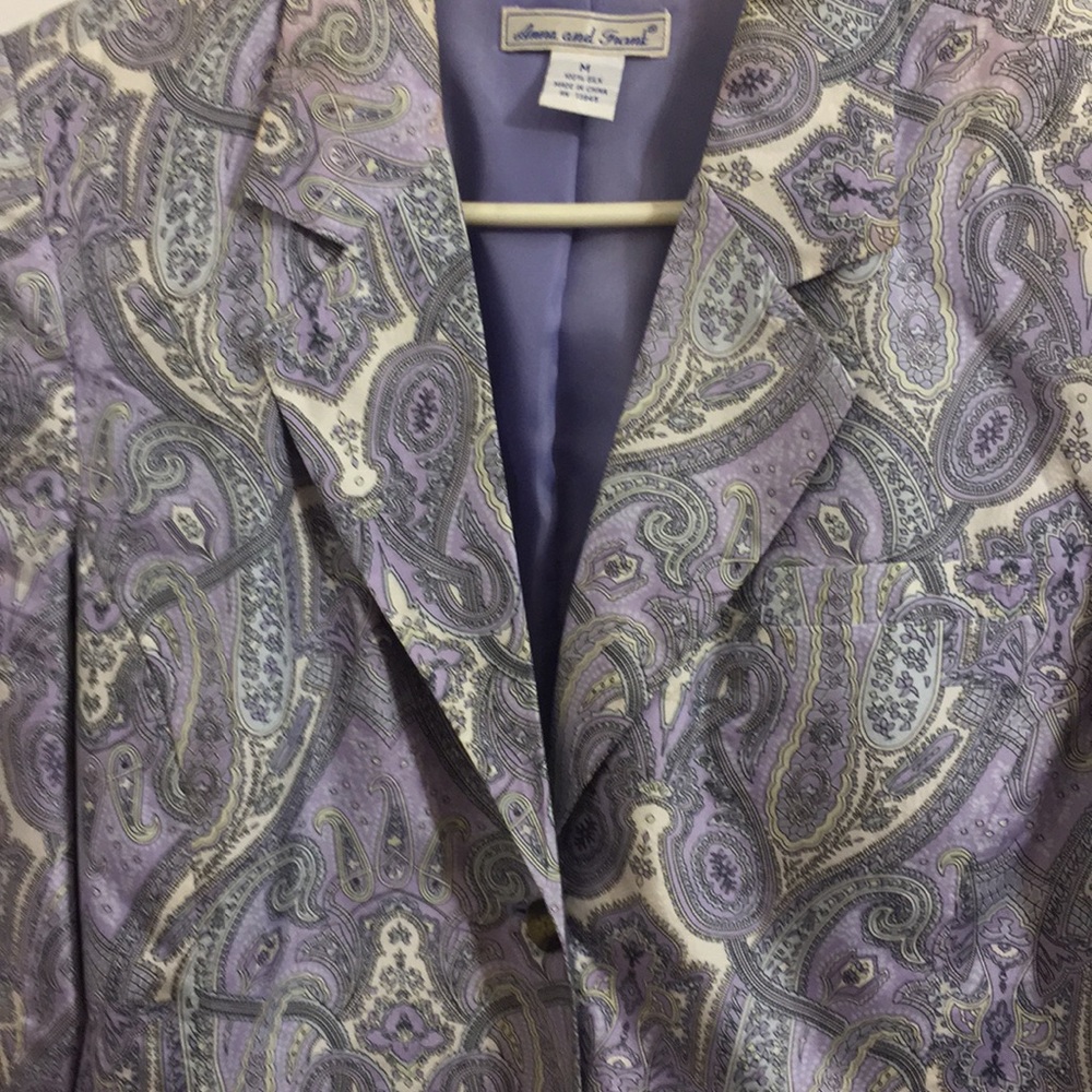 VTG Anna and Frank Paisley π―% Silk Jacket - Picture 2 of 7
